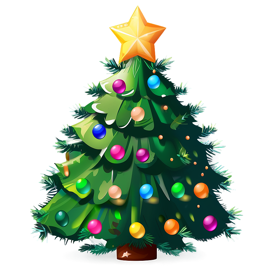 Merry Cute Christmas Tree Png 7 PNG Image