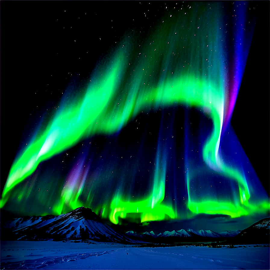 Mesmerizing Aurora Nighttime Png Lqa PNG Image