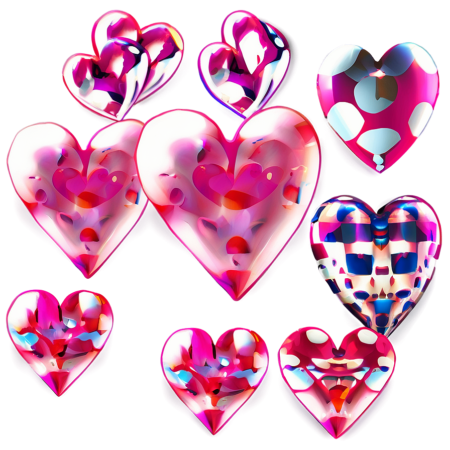 Mesmerizing Pink Hearts Png 06122024 PNG Image