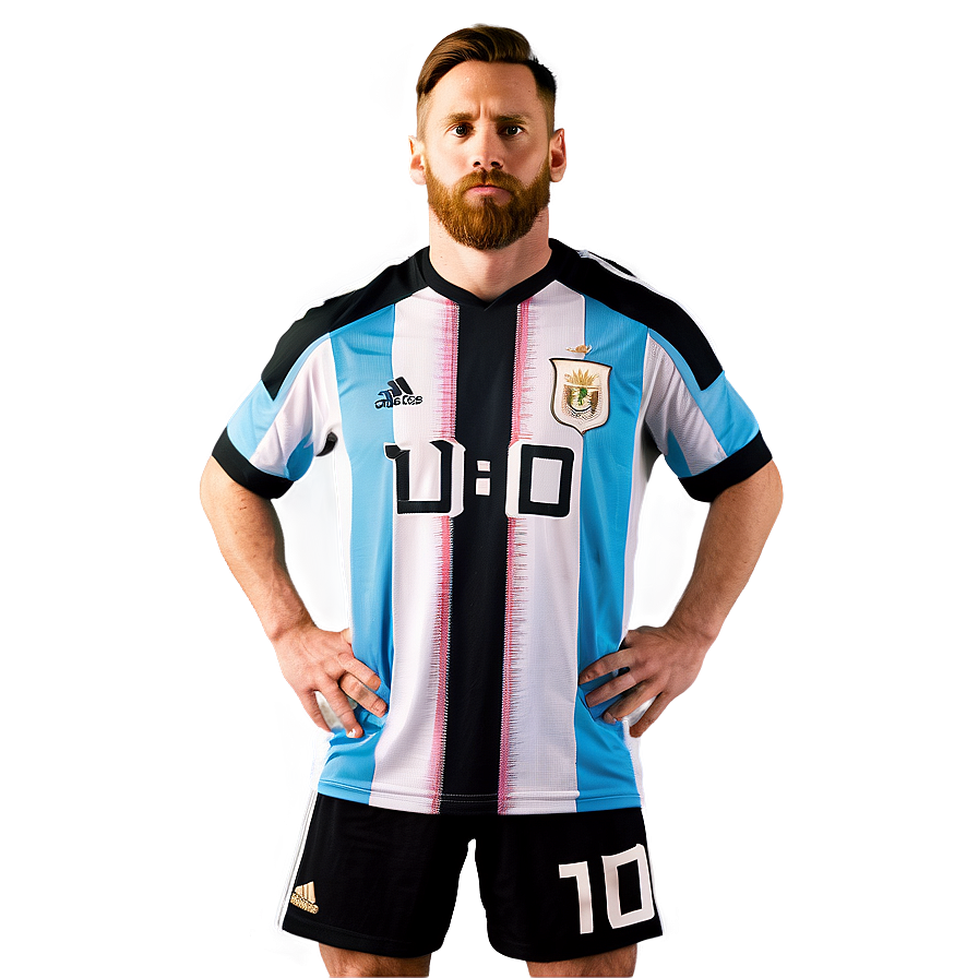 Messi Argentina Jersey Png Ten18 PNG Image