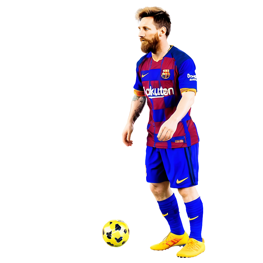 Messi Legendary Pose Png Xrs40 PNG Image