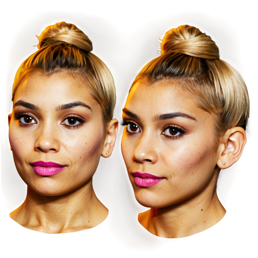 Messy Blonde Bun Png Ajr25 PNG Image