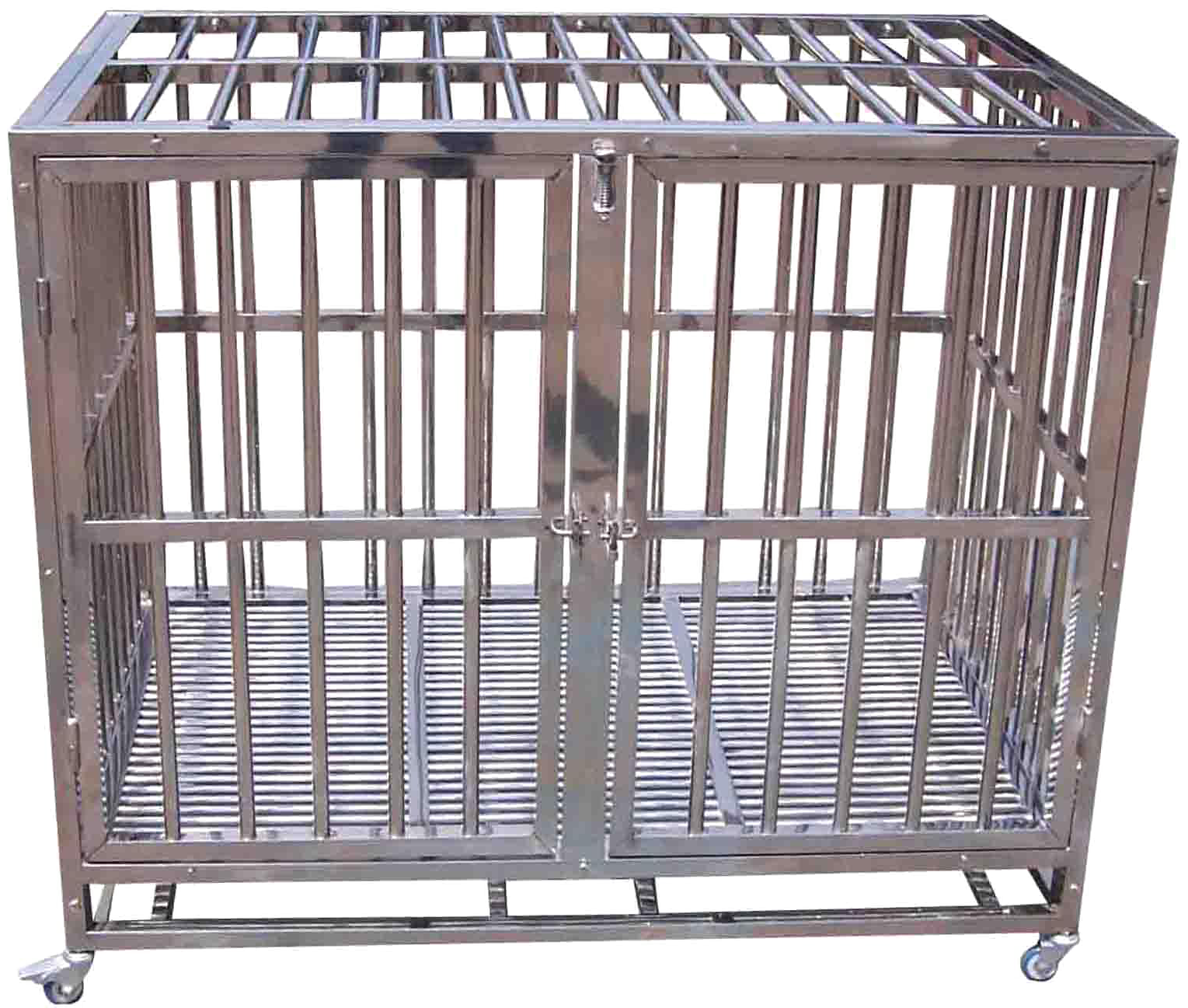 Metal Animal Cageon Wheels PNG Image