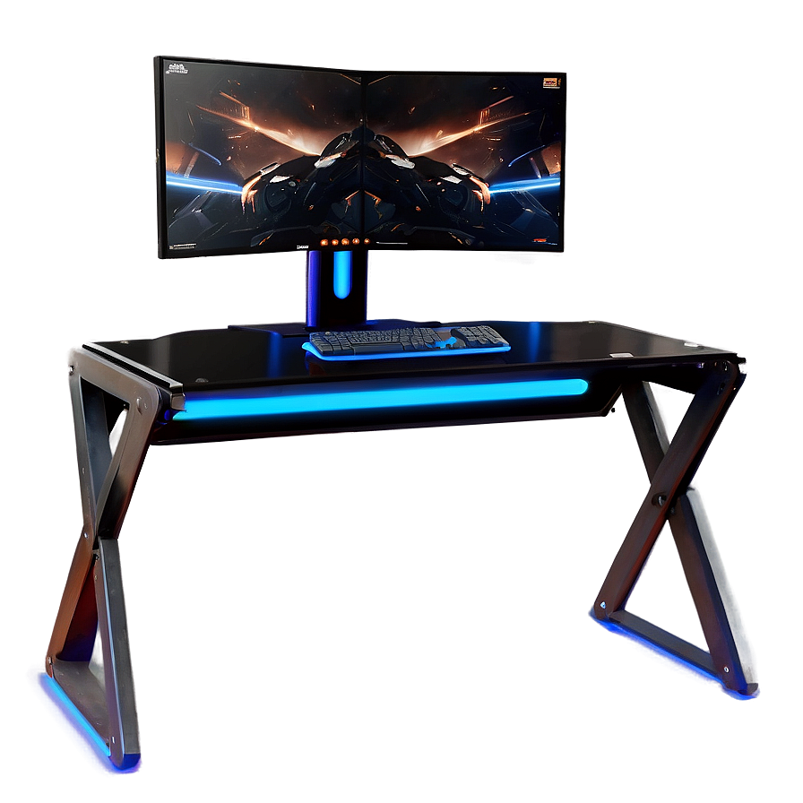 Metal Frame Gaming Desk Png 06212024 PNG Image