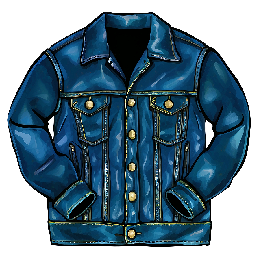 Metallic Denim Jacket Png 56 PNG Image