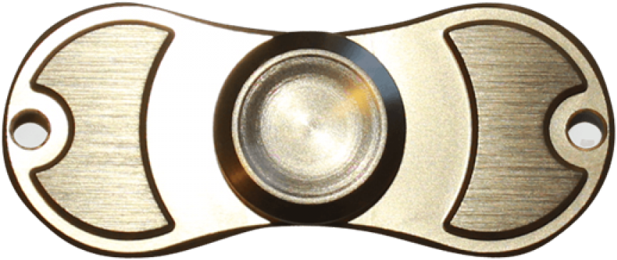 Metallic Fidget Spinner Top View PNG Image