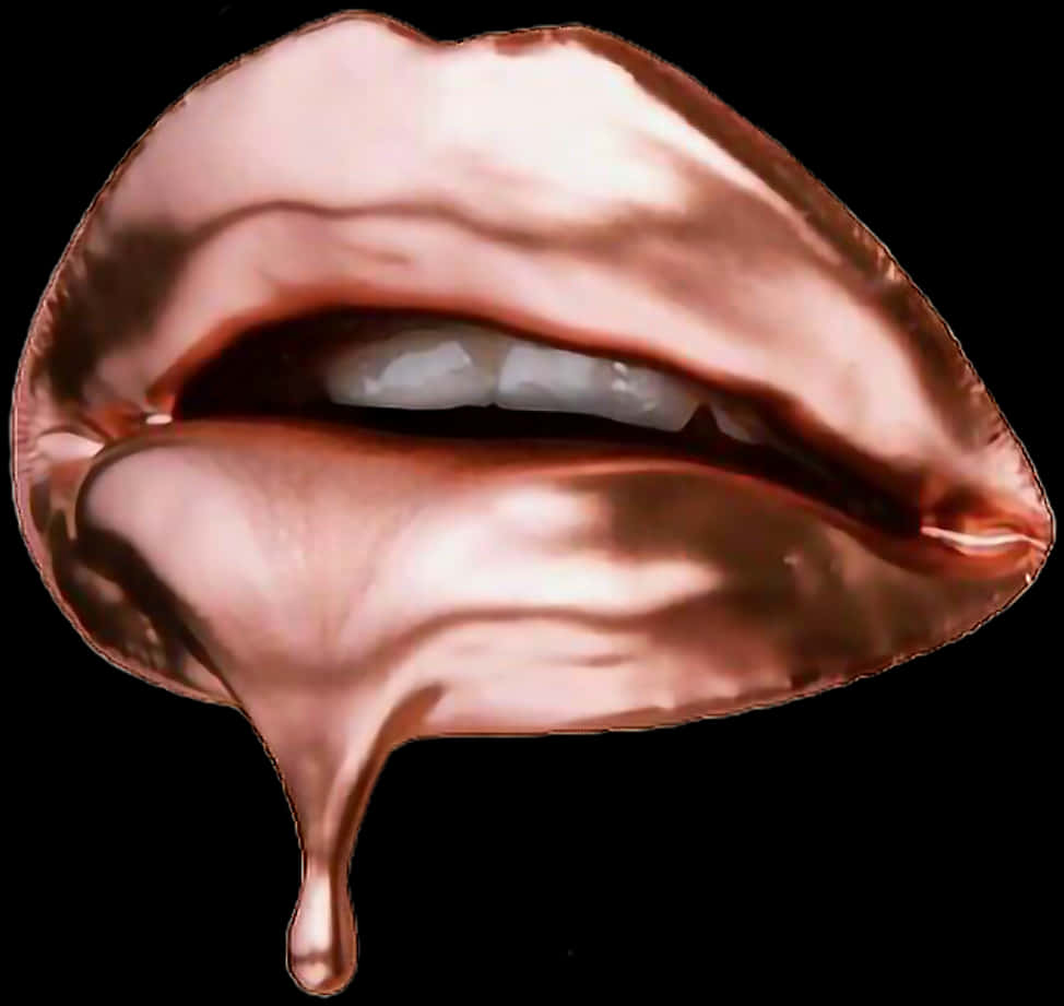 Metallic_ Glossy_ Lips PNG Image