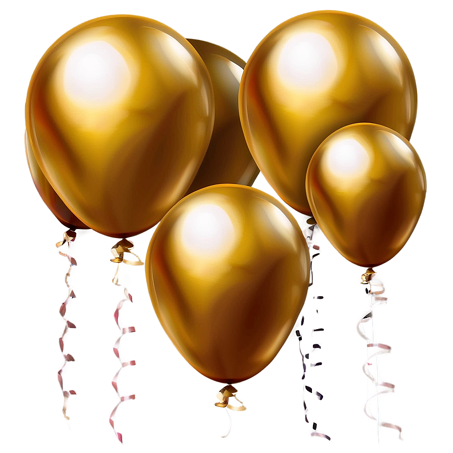 Metallic Gold Balloons Png 05252024 PNG Image