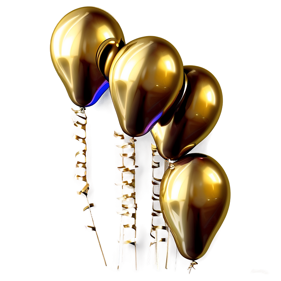 Metallic Gold Balloons Png 05252024 PNG Image