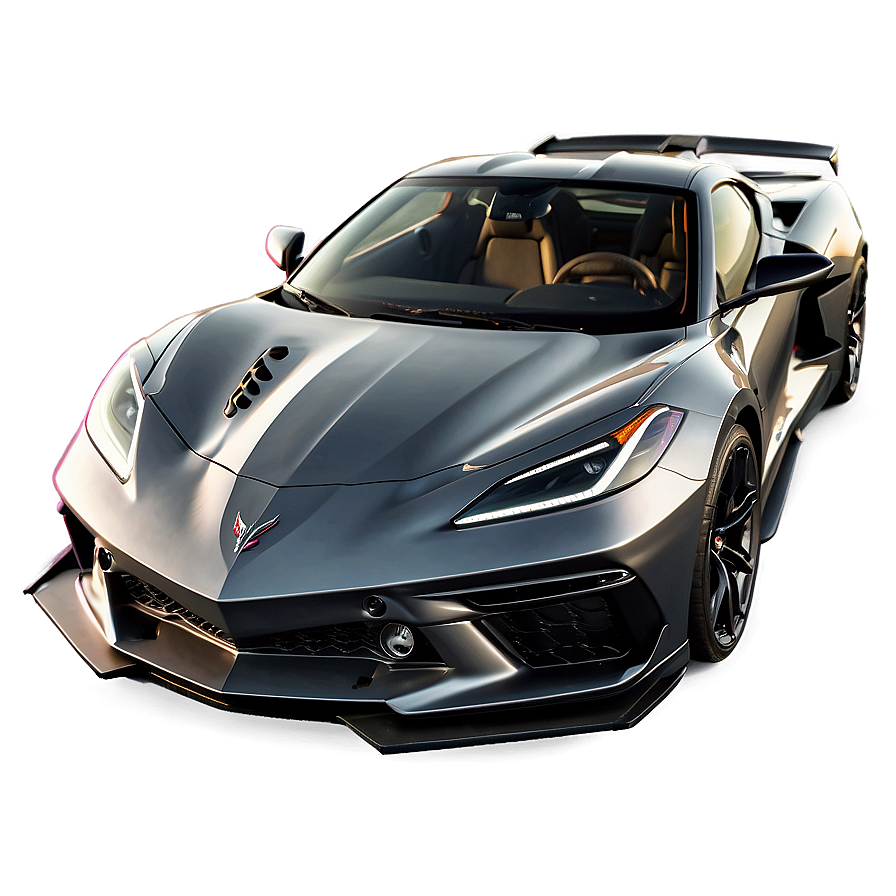 Metallic Grey Corvette C8 Png Eki78 PNG Image