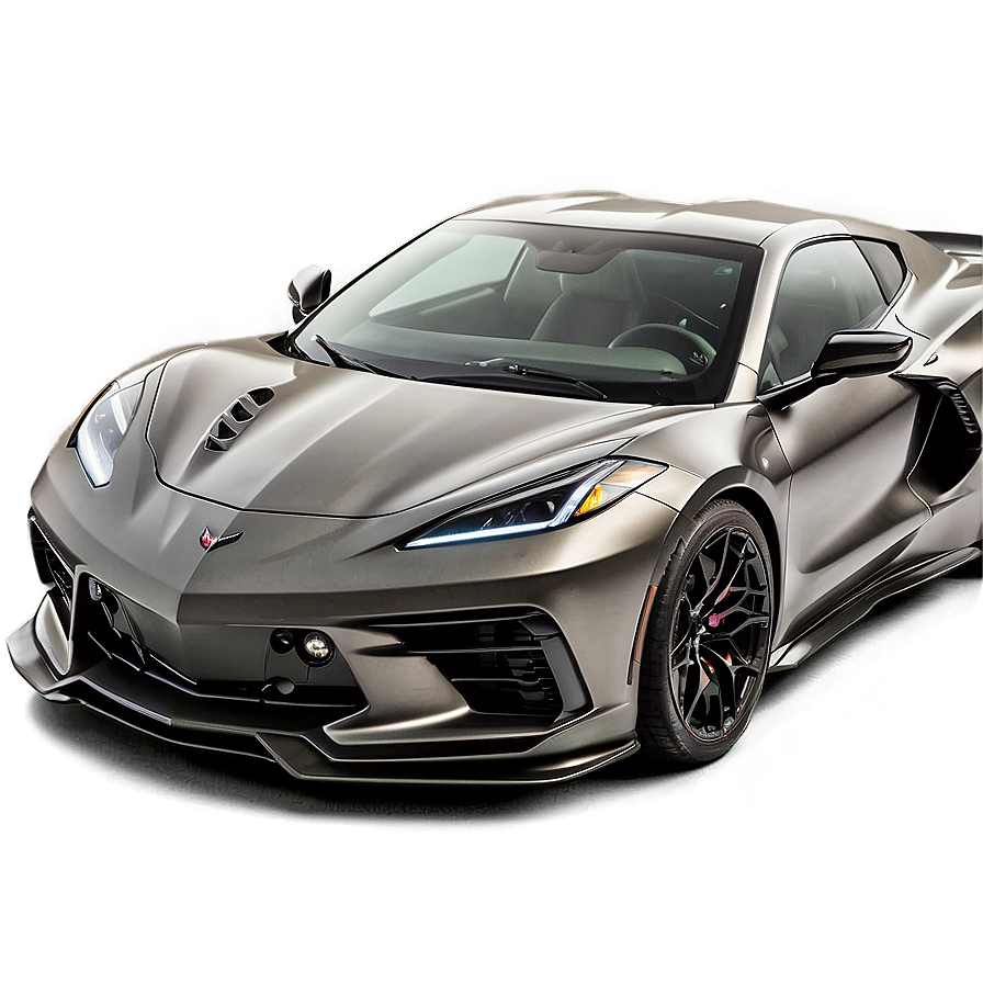 Metallic Grey Corvette C8 Png Ylf PNG Image