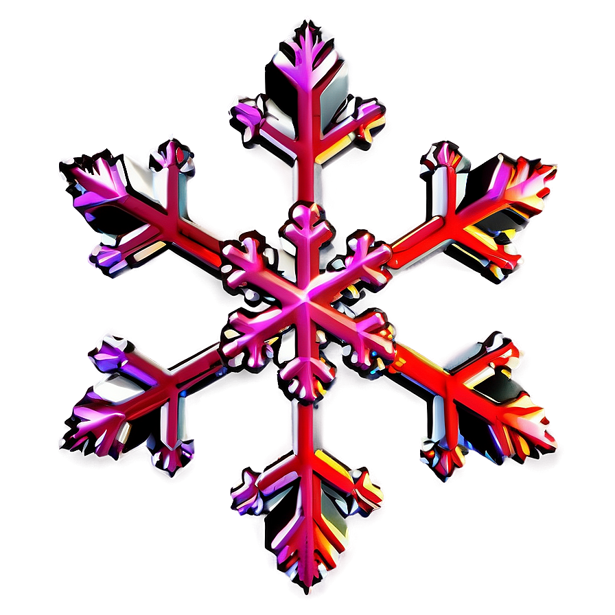 Metallic Red Snowflake Png 06282024 PNG Image