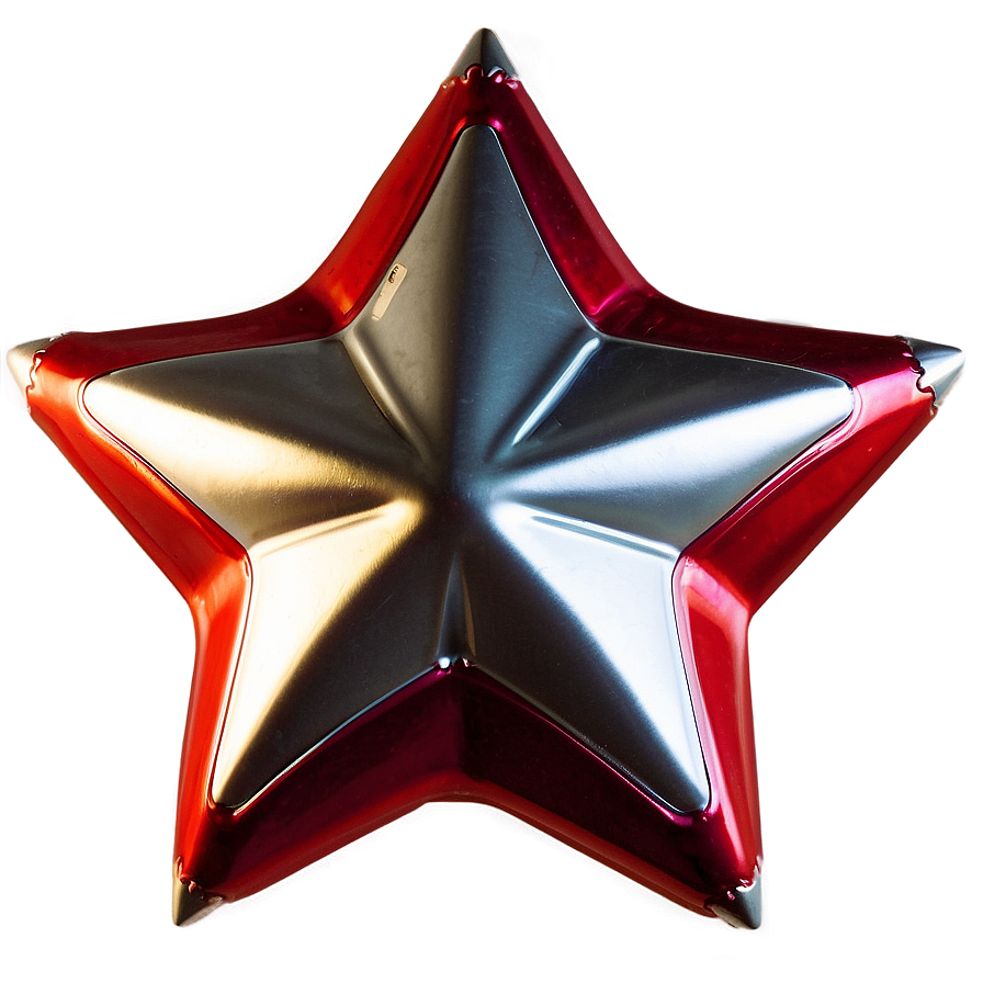 Metallic Red Star Png Ehe38 PNG Image