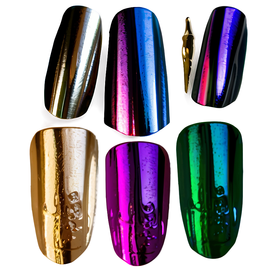 Metallic Single Acrylic Nail Png Mdc PNG Image