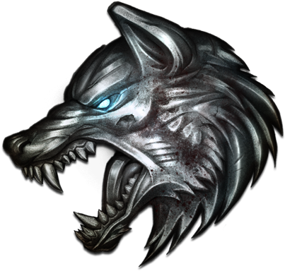 Metallic Wolf Logo Design PNG Image