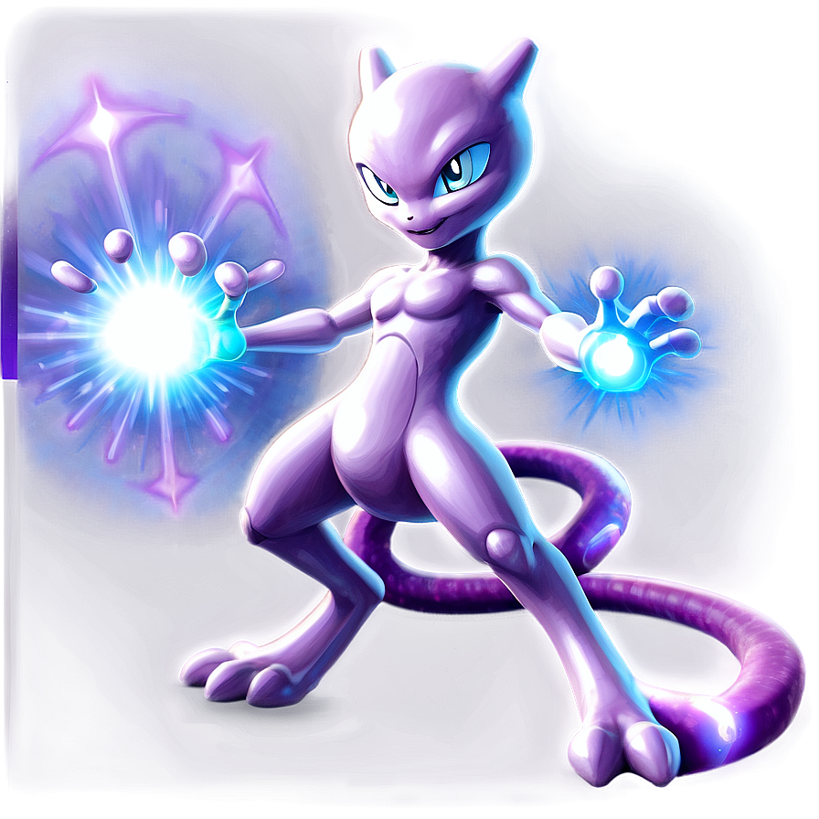 Mewtwo Shining Aura Png Ray85 PNG Image