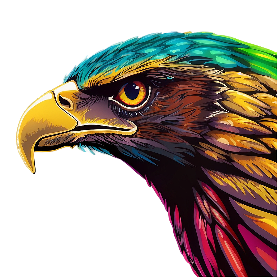 Mexican Eagle In Pop Art Png Pjn PNG Image