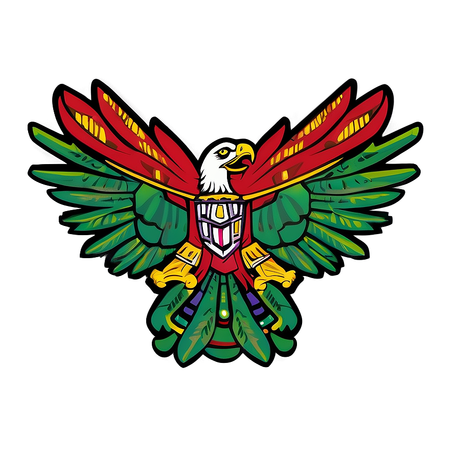 Mexican Eagle Woodcut Style Png Dom PNG Image