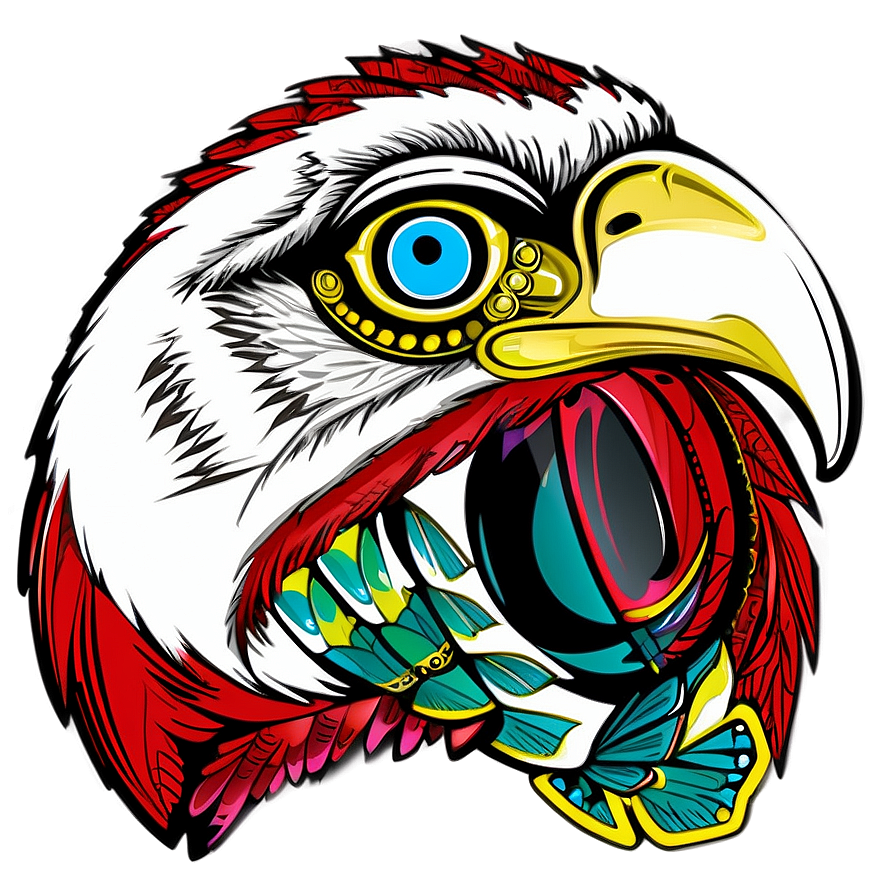 Mexican Eagle Woodcut Style Png Ecc78 PNG Image