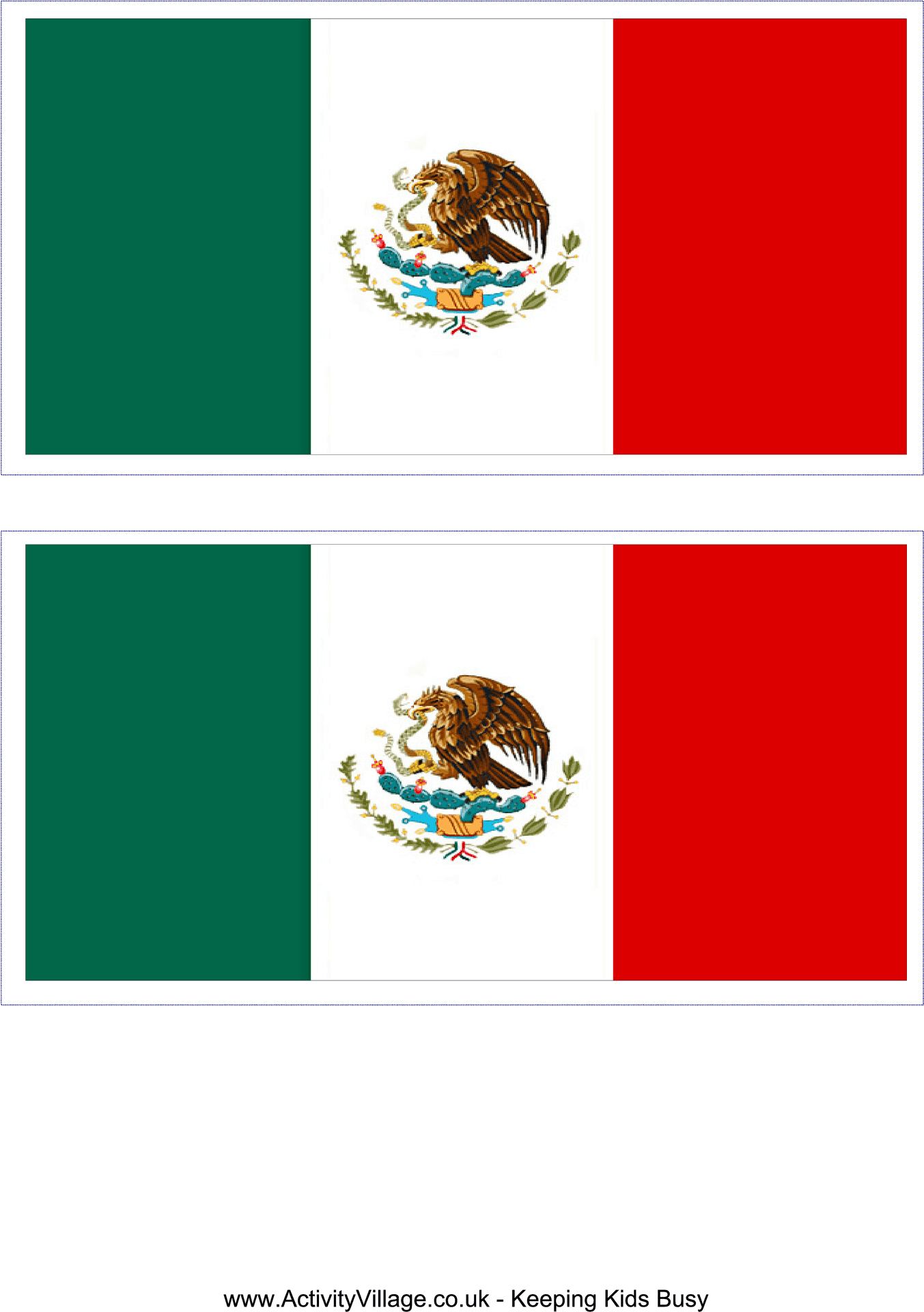 Mexican Flag Printables PNG Image