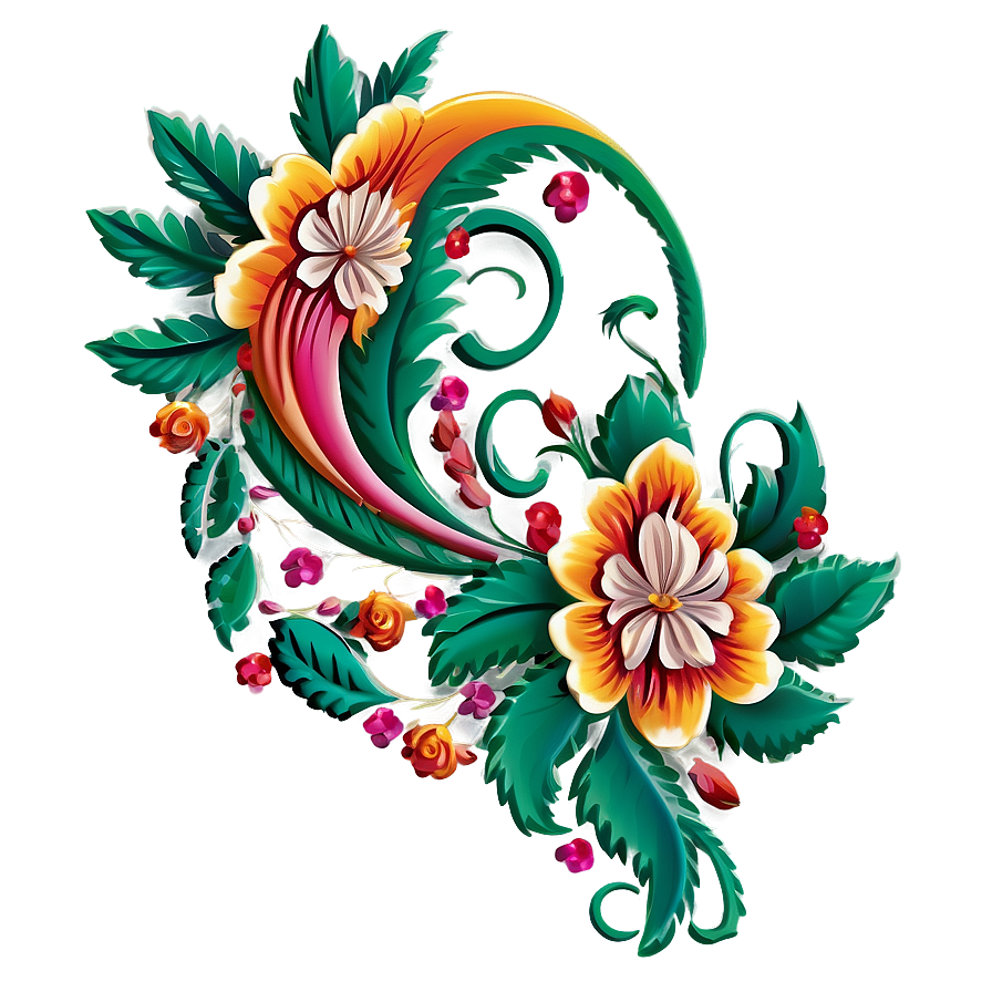 Mexican Floral Motifs Png 06202024 PNG Image