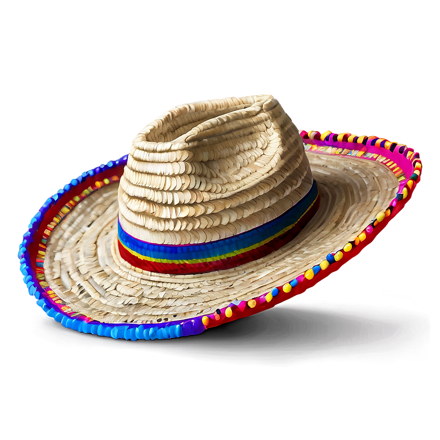 Mexican Hat With Pom Poms Png Dbl PNG Image