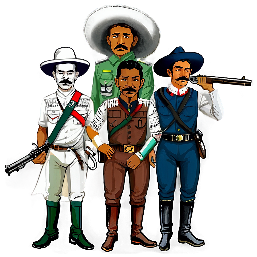 Mexican Revolutionary Heroes Png 05212024 PNG Image