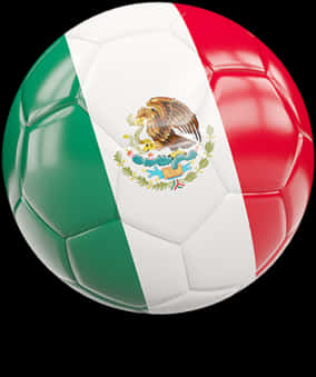 Mexico Flag Soccer Ball PNG Image