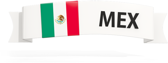 Mexico Ribbon Banner Design PNG Image