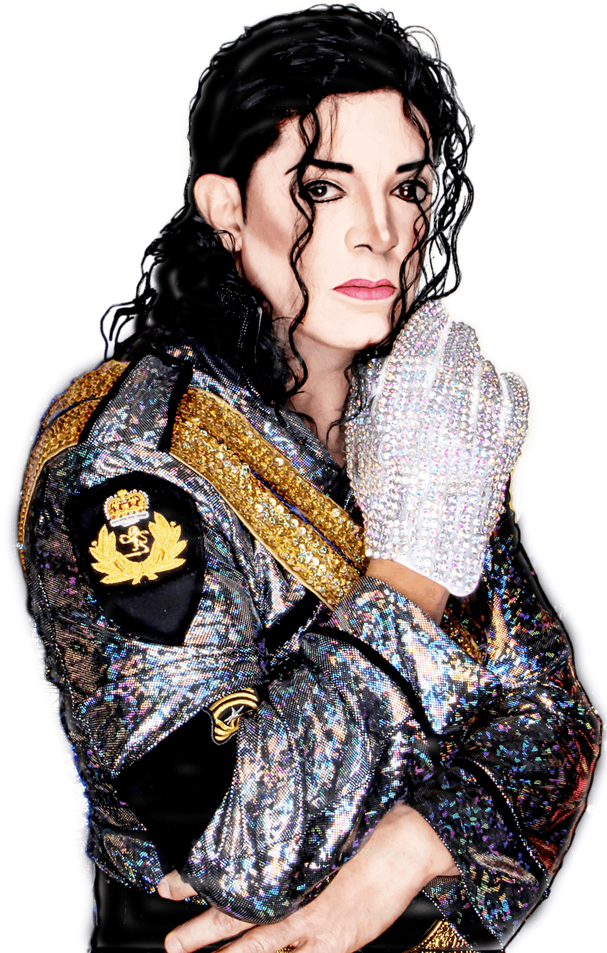 Michael Jackson Glitter Glove Pose PNG Image