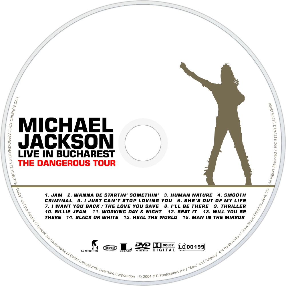 Michael Jackson Livein Bucharest D V D PNG Image