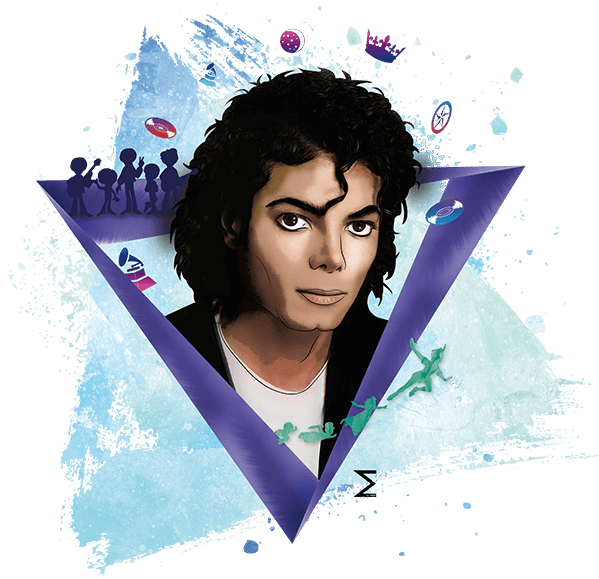 Michael Jackson Tribute Artwork PNG Image