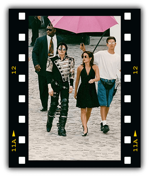 Michael Jackson Walking With Entourage PNG Image