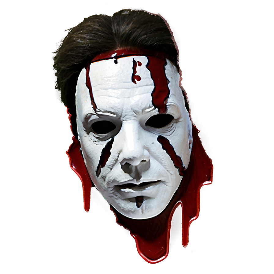 Michael Myers Face With Blood Splatter Png 06292024 PNG Image