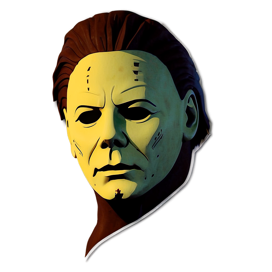 Michael Myers Stylized Face Graphic Png 24 PNG Image