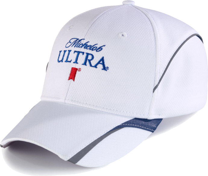 Michelob Ultra Branded White Cap PNG Image