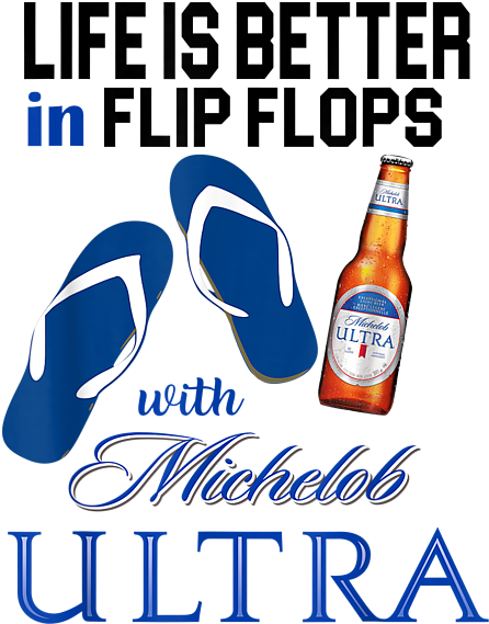 Michelob Ultra Flip Flops Ad PNG Image