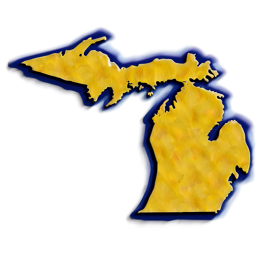 Michigan Map Outline Png Mfg38 PNG Image