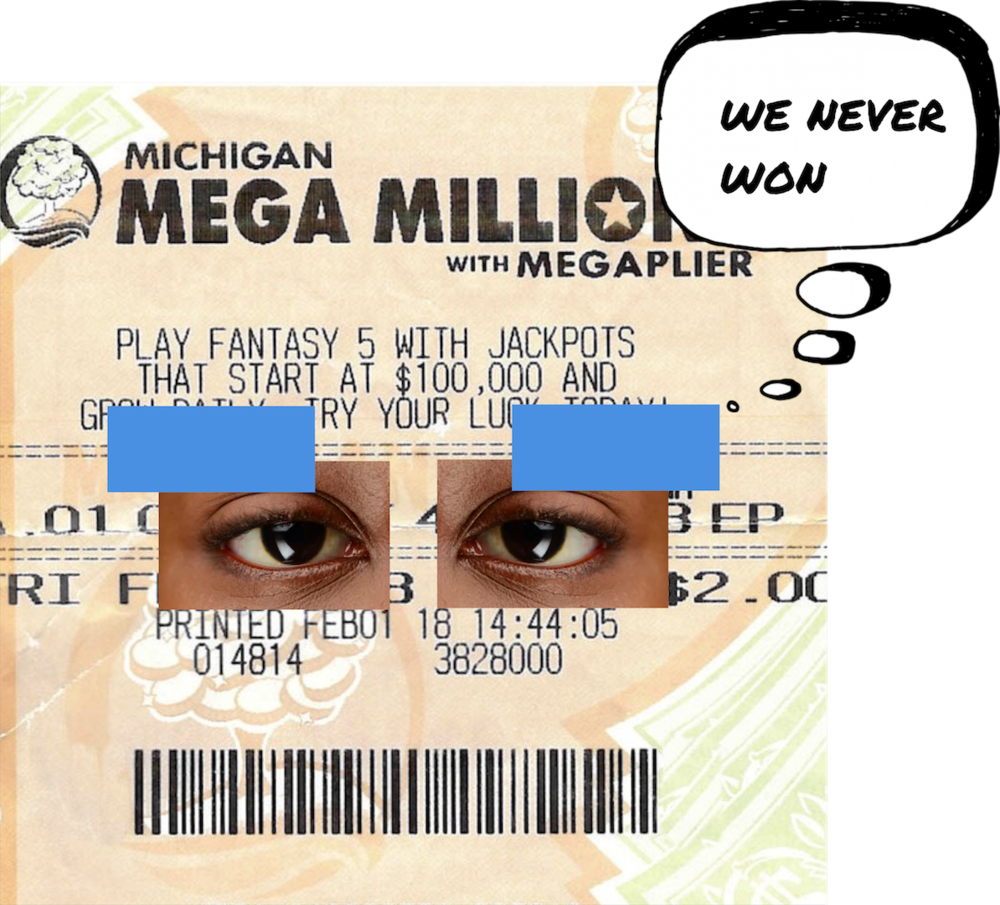 Michigan Mega Millions Lottery Ticket Disappointment PNG Image