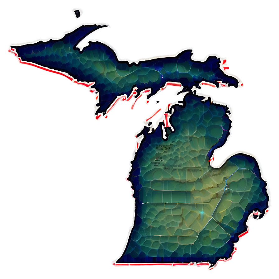 Michigan State Border Png Hsu PNG Image