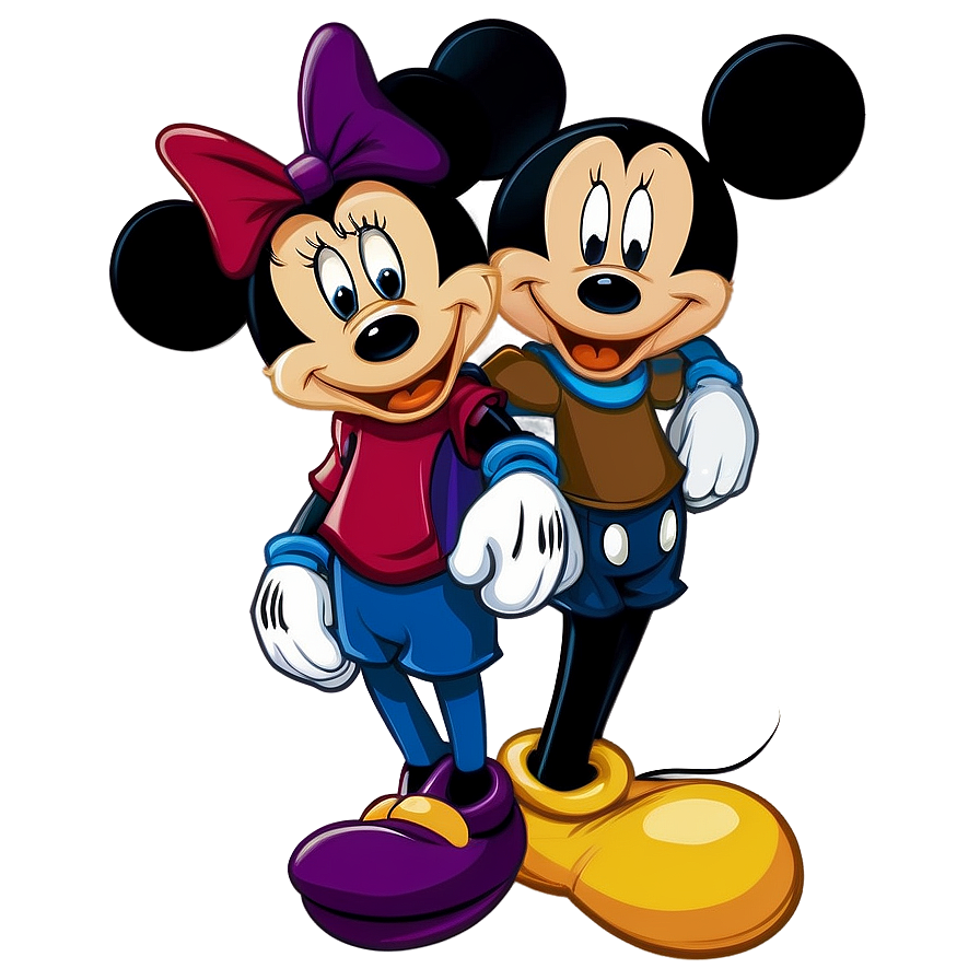 Mickey And Minnie Holding Hands Png Ote91 PNG Image