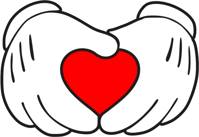 Mickey Hands Forming Heart PNG Image