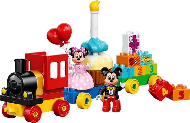 Mickey Minnie Birthday Train Toy PNG Image