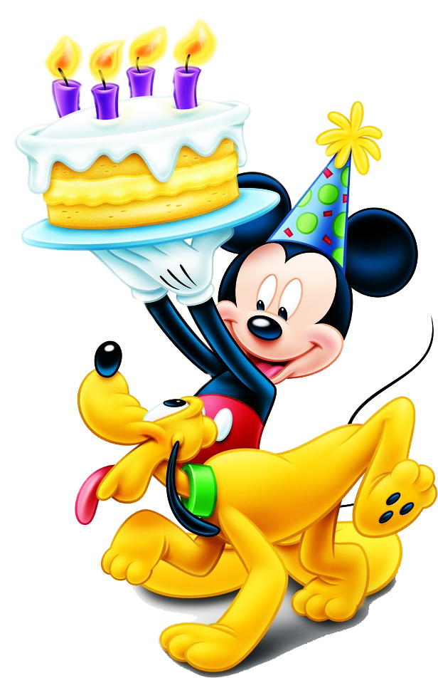 Mickey Mouse Celebrating Birthday PNG Image