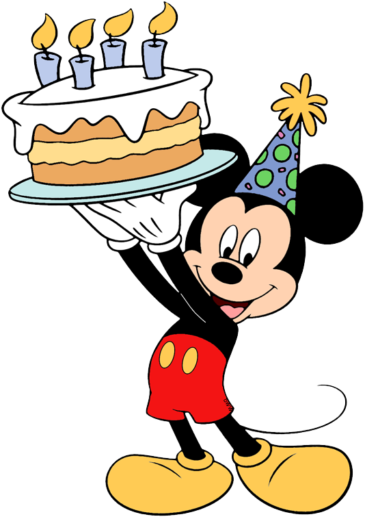 Mickey Mouse Celebratingwith Cake PNG Image