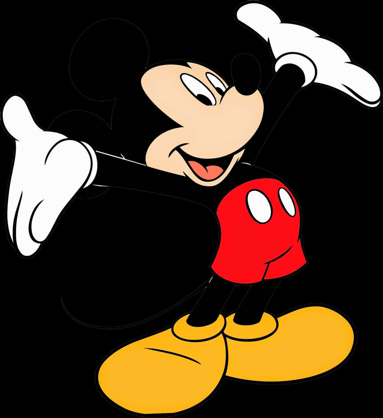 Mickey_ Mouse_ Classic_ Pose PNG Image