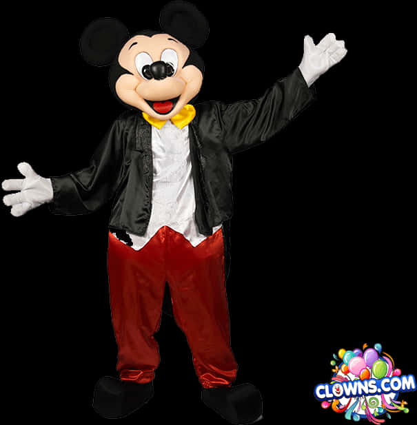 Mickey_ Mouse_ Costume_ Character_ Pose PNG Image