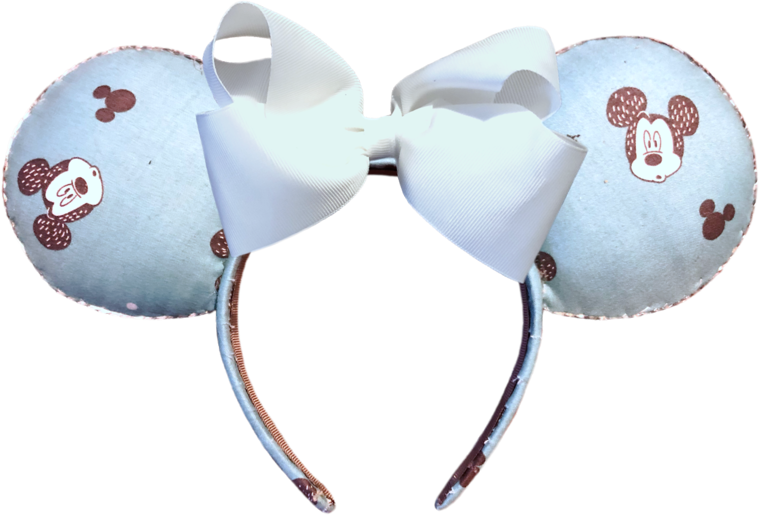 Mickey Mouse Ears Headbandwith Bow PNG Image