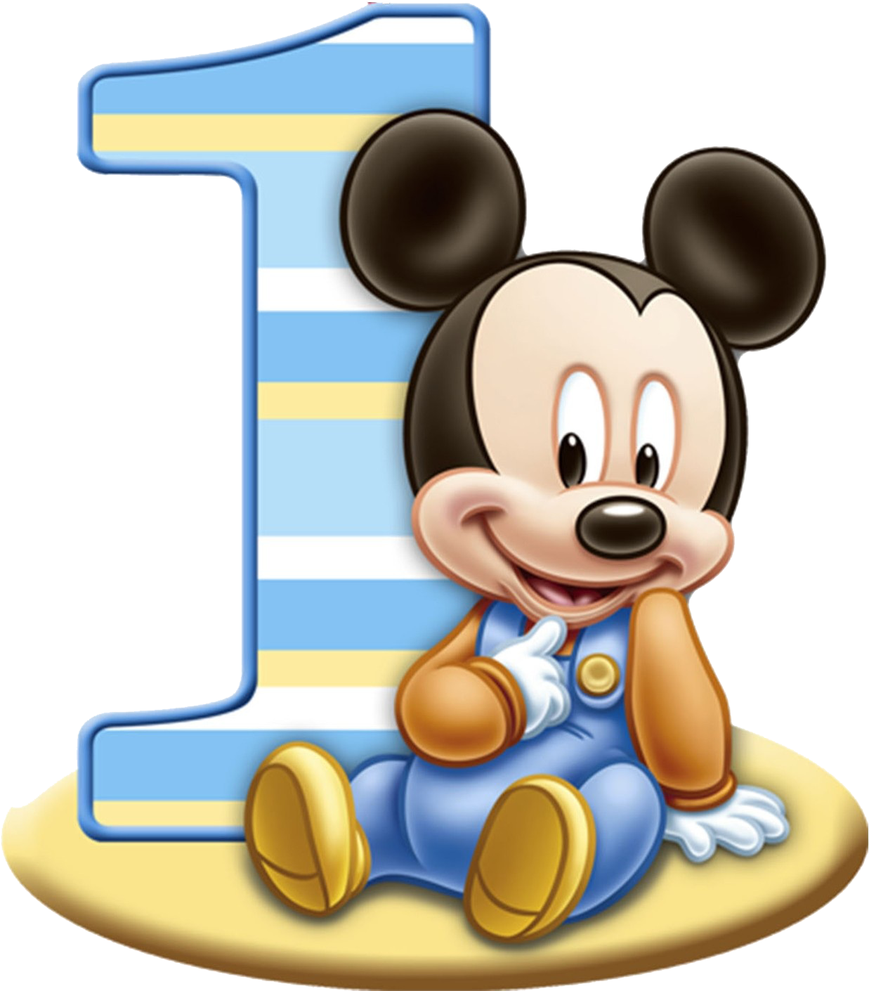 Mickey Mouse First Birthday Celebration PNG Image