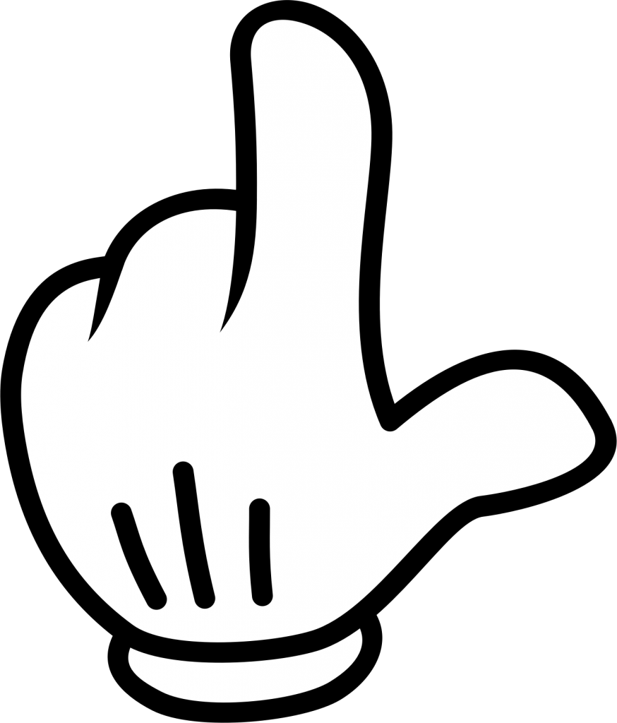 Mickey Mouse Hand Gesture PNG Image